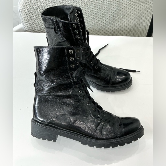 BARNEYS NEW YORK COMBAT BOOTS LIKE NEW 🖤🖤 - Picture 2 of 13